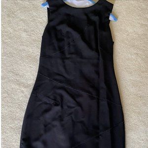 White House Black Market leather trimed shift dres